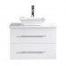 Virtu USA MS-560-S-WH-001 Marsala 29" single Bathroom Vanity with Engineered Stone Top and Square Sink with Brushed Nickel Faucet and Mirror  White - B00VAEFBYK